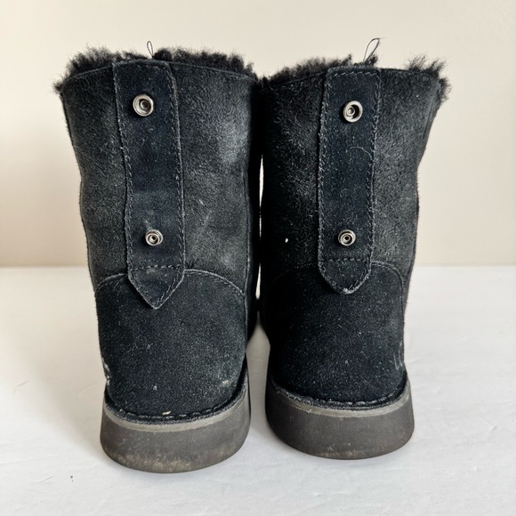 UGG Quincy Lace Up Shearling Boot Black Women's 8 - Picture 10 of 14